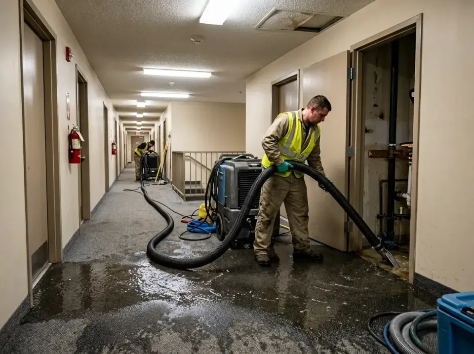 multi-unit-apartment-hallway-f-005 — frequently asked questions, Emergency Burst Pipe Water Extraction & Removal in Glenview…